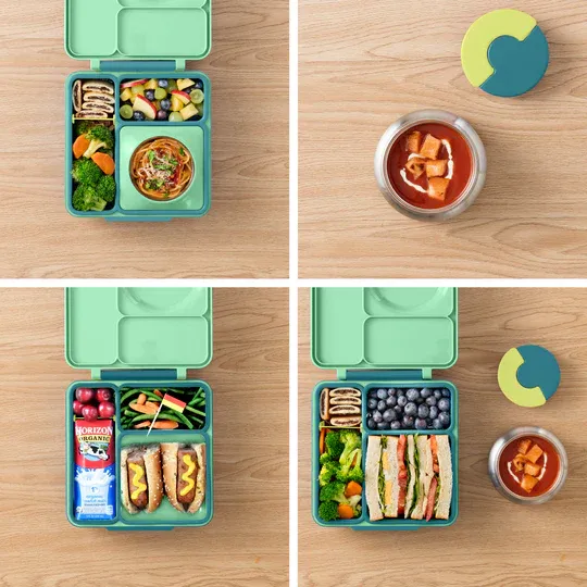 OmieBox Bento Lunch Box ~ Green Meadow