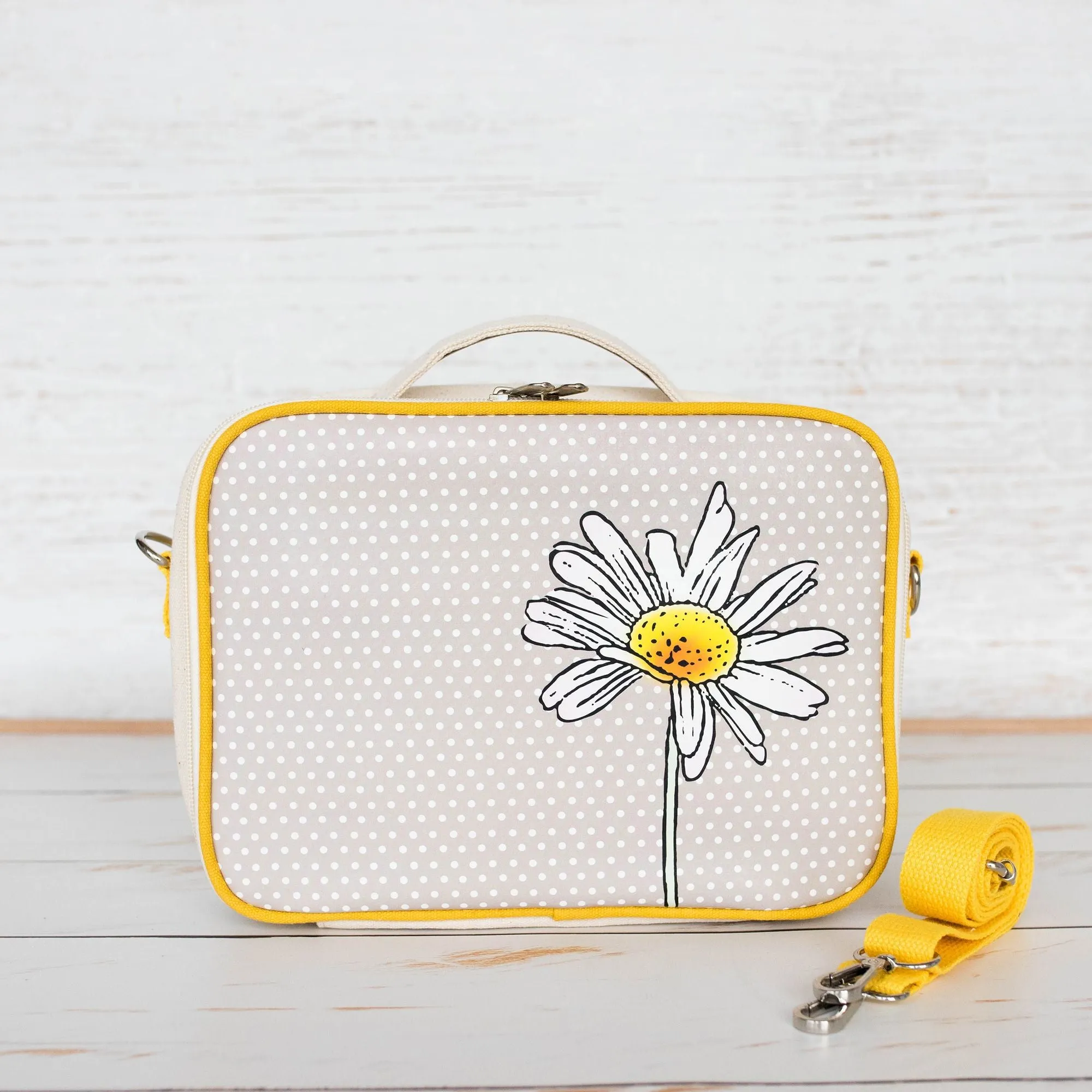 Organic Cotton Insulated Lunch Bag - Daisy