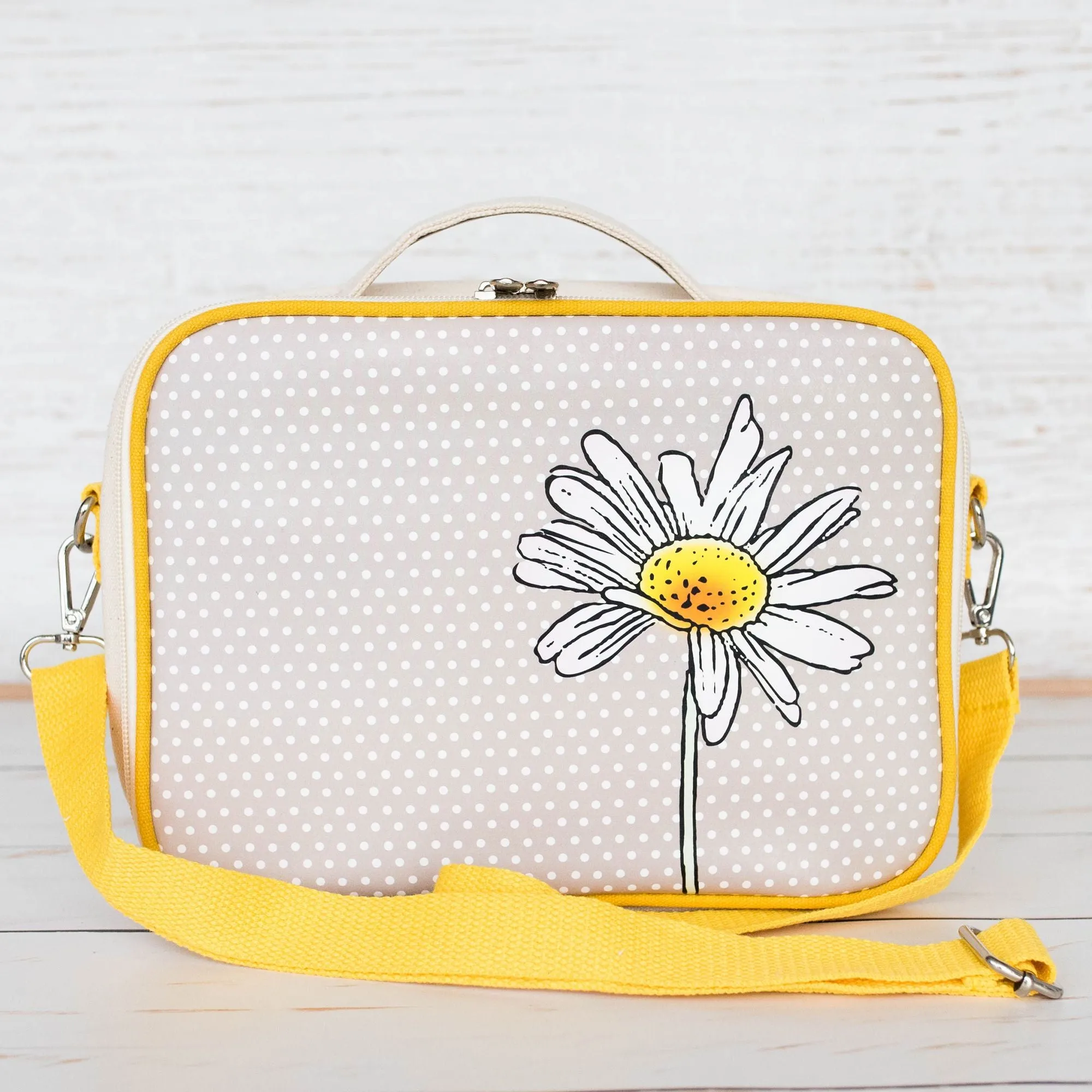 Organic Cotton Insulated Lunch Bag - Daisy