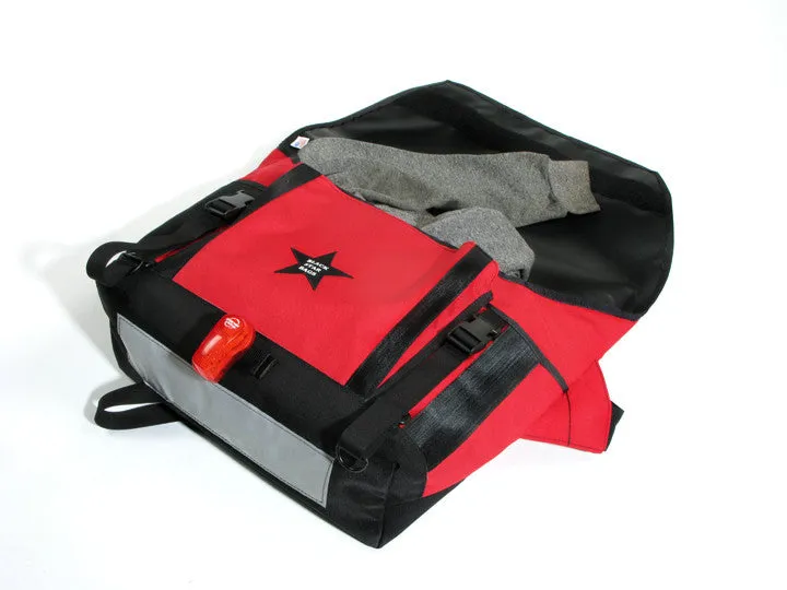 Red and Black Waterproof Messenger Bag