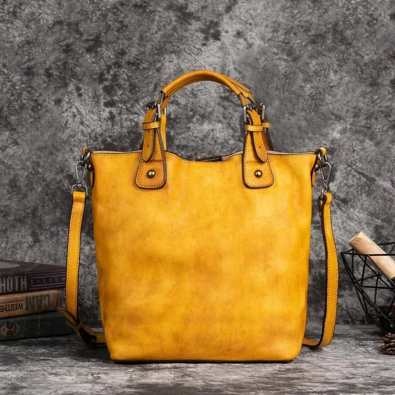 Retro Style Leather Shoulder Bag