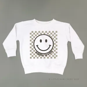 SCHOOL IS COOL (Smiley Face) - Child Sweater