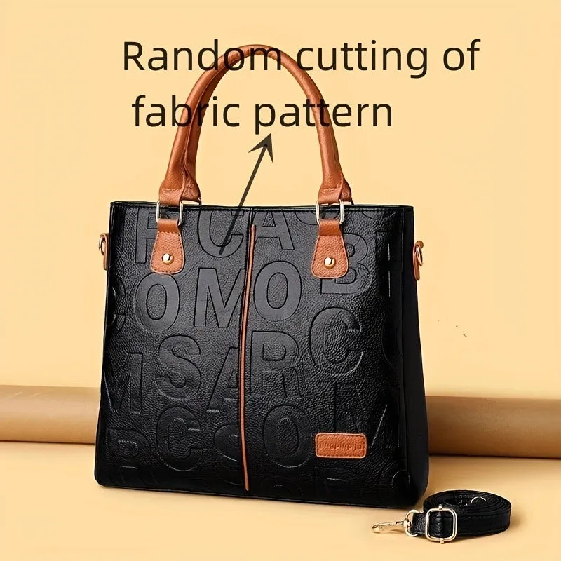 Stylish Embossed Handbag Colorblock Crossbody for Fashionforward Women