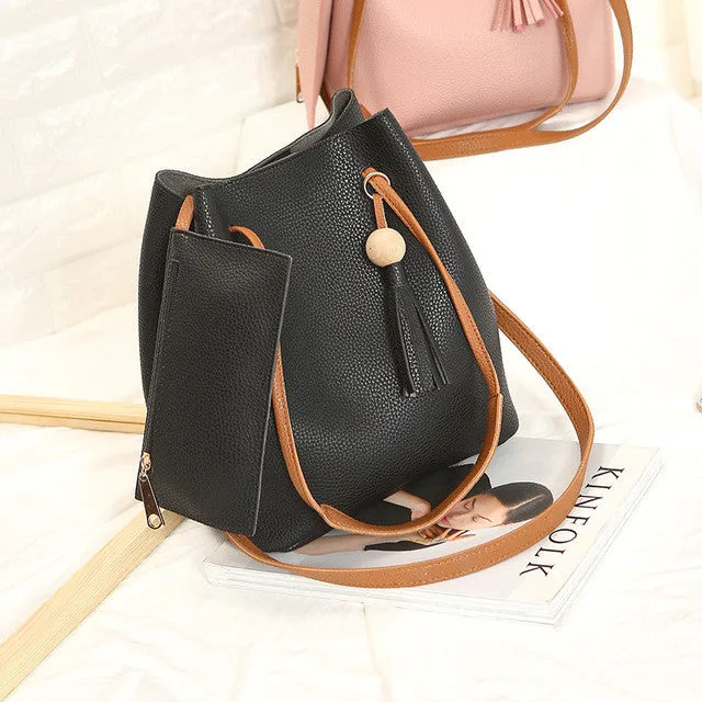 Tassel bag shoulder bag messenger bag women leather handbags 2017 women bag