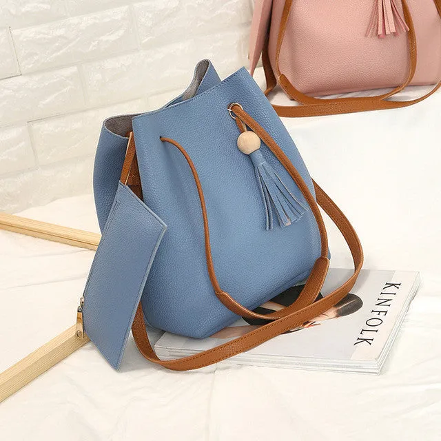 Tassel bag shoulder bag messenger bag women leather handbags 2017 women bag