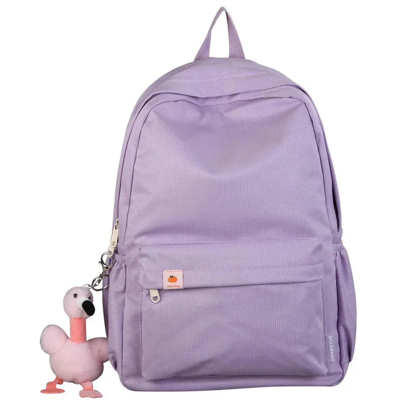 Toleet  Large Capacity College Girl School Bag Cute Flamingo Women Backpack Fashion Light Travel Student Schoolbag Solid girl Knapsack