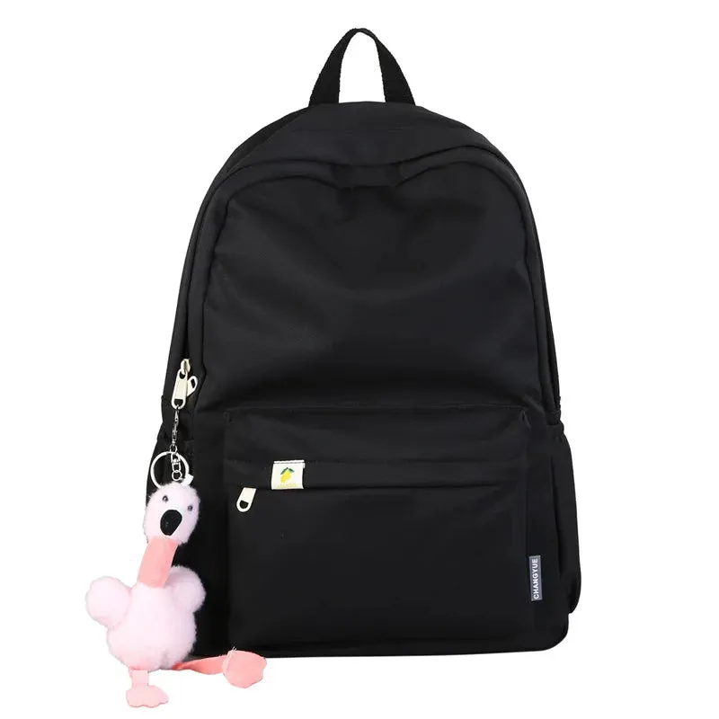 Toleet  Large Capacity College Girl School Bag Cute Flamingo Women Backpack Fashion Light Travel Student Schoolbag Solid girl Knapsack