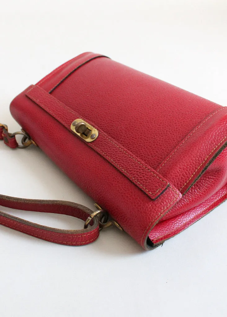 Vintage 1950s Maroon Red Leather Purse