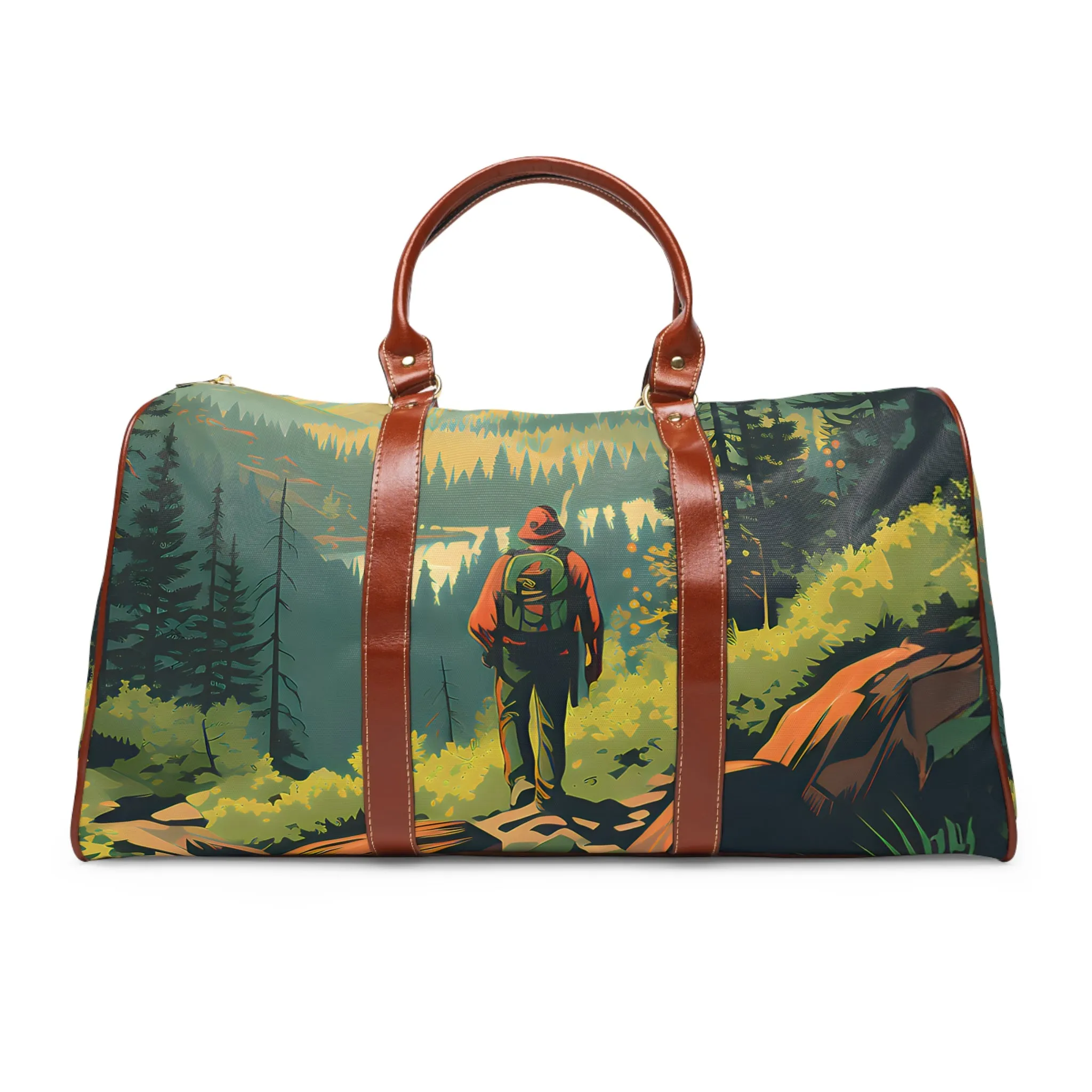 Vintage Hiking Art Travel Bag - Bigger than most duffle bags, tote bags and even most weekender bags!