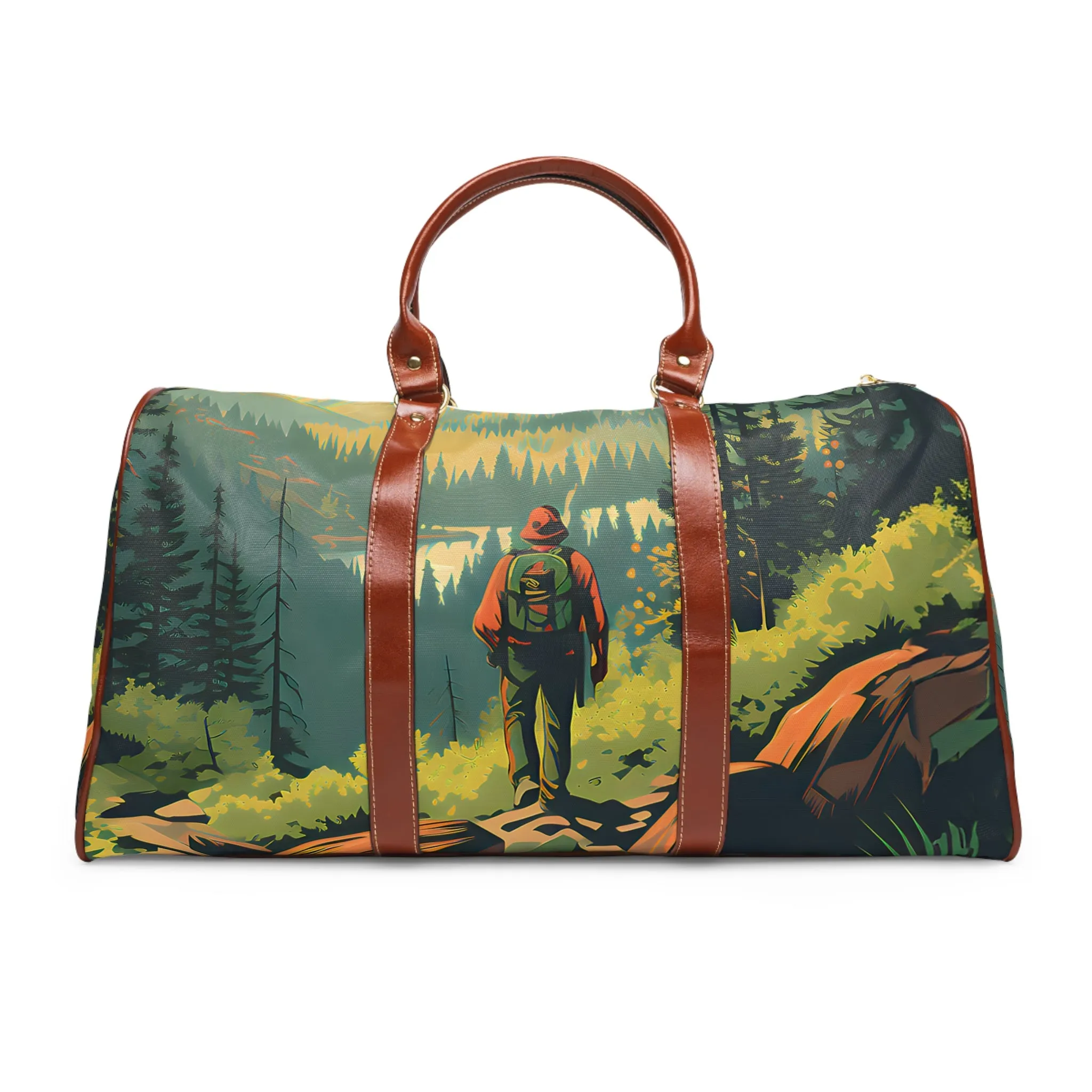 Vintage Hiking Art Travel Bag - Bigger than most duffle bags, tote bags and even most weekender bags!