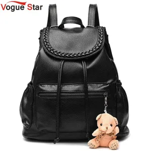 Vogue Star Fashion Women's Backpacks Leather School Bags Rucksacks for Teenager Girls Ladies Shoulder Bags Satchel Bags LS526