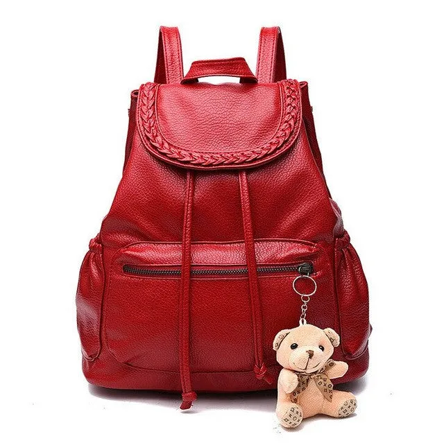 Vogue Star Fashion Women's Backpacks Leather School Bags Rucksacks for Teenager Girls Ladies Shoulder Bags Satchel Bags LS526