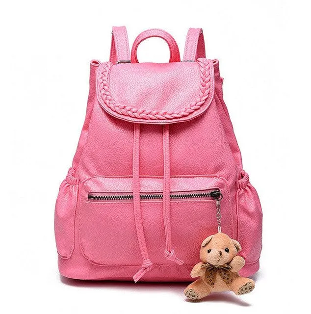 Vogue Star Fashion Women's Backpacks Leather School Bags Rucksacks for Teenager Girls Ladies Shoulder Bags Satchel Bags LS526