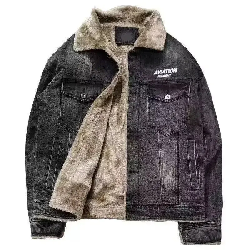 Wiaofellas  -  Denim Jackets Man High Quality Vintage Autumn Cowboy Coat for Men Menswear Designer Y2k Trendy Fast Delvery Winter Outerwear Hot