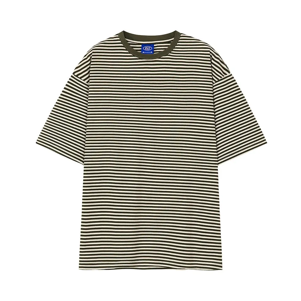 Wiaofellas  - Men Summer New Fashion Short Sleeve Loose T-shirt Men's Casual Cotton Pullover Tops Male O-neck Striped Tee Shirts V30