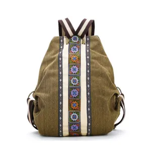 Women's Canvas Boho Backpack