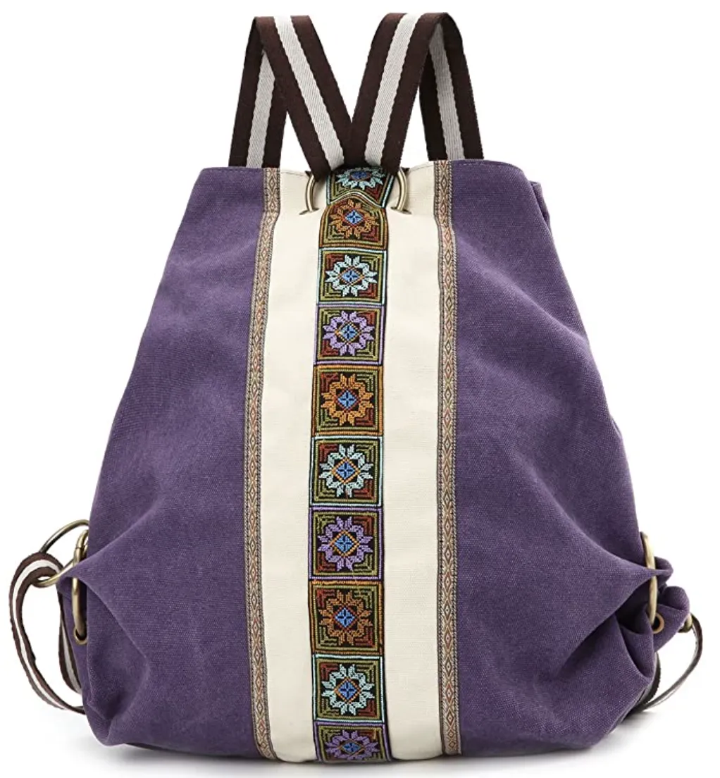 Women's Canvas Boho Backpack