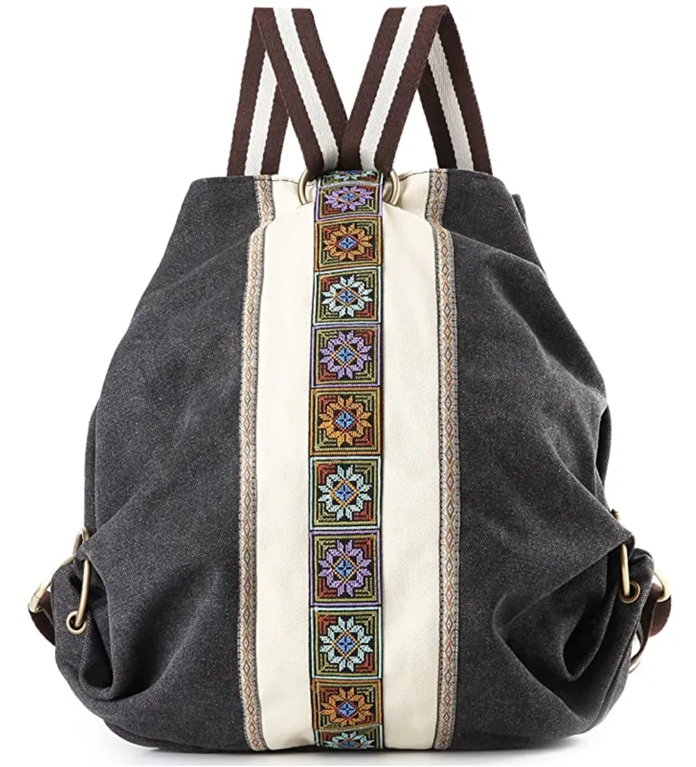 Women's Canvas Boho Backpack