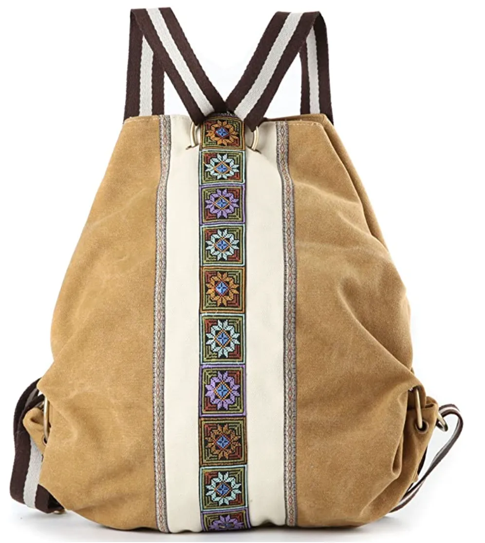 Women's Canvas Boho Backpack