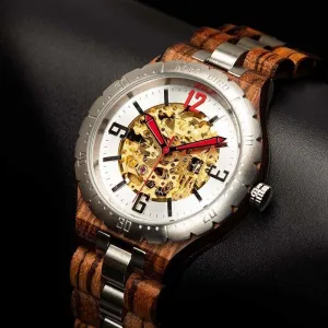 Wooden Mechanical Watch For Men and Women