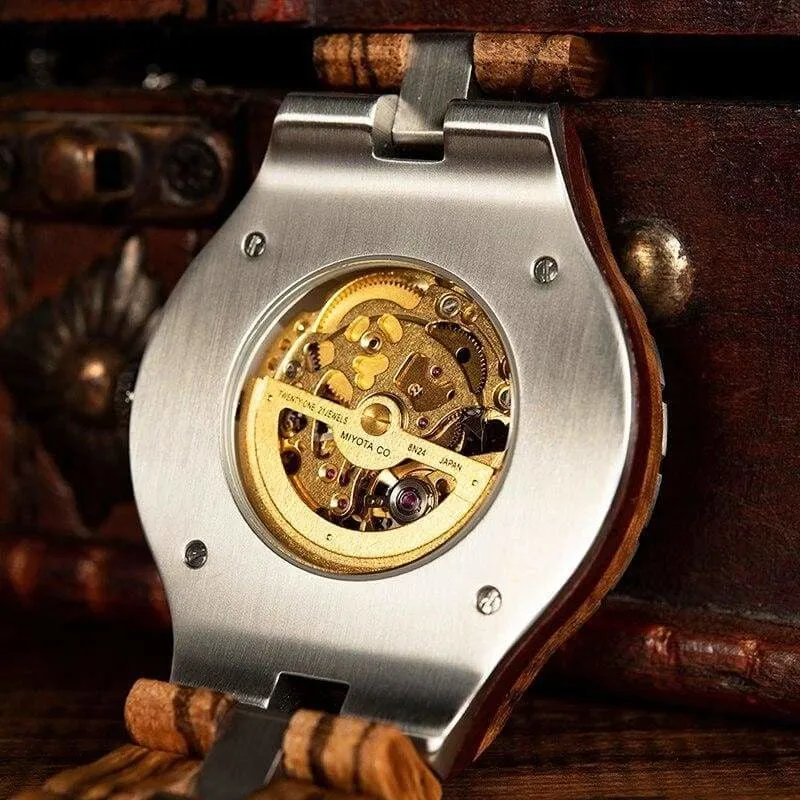 Wooden Mechanical Watch For Men and Women