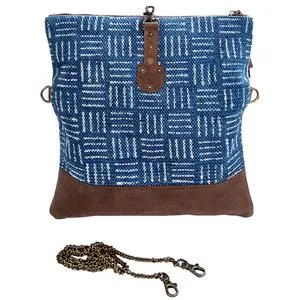 Woven Fabric Leather Shoulder Boho Bag for Women