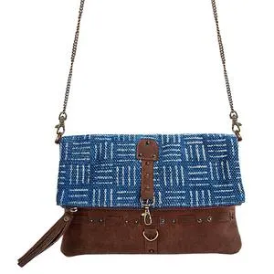 Woven Fabric Leather Shoulder Boho Bag for Women