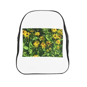 Yellow Flowers School Backpack